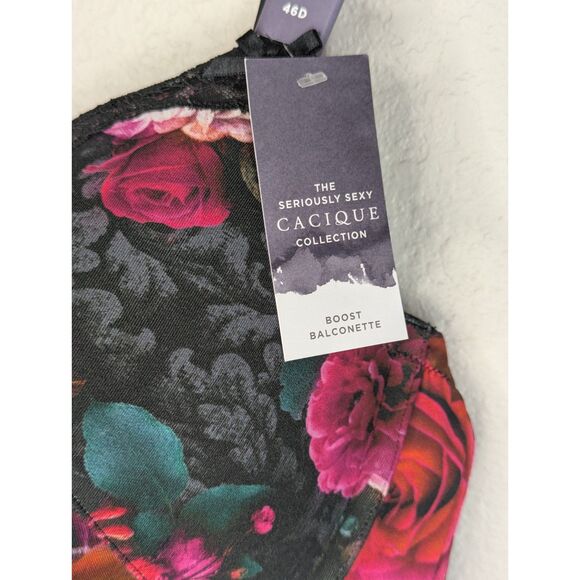 NWT Lane Bryant Boost Balconette Cacique Collection Underwire Bra 46D Floral - Picture 5 of 11